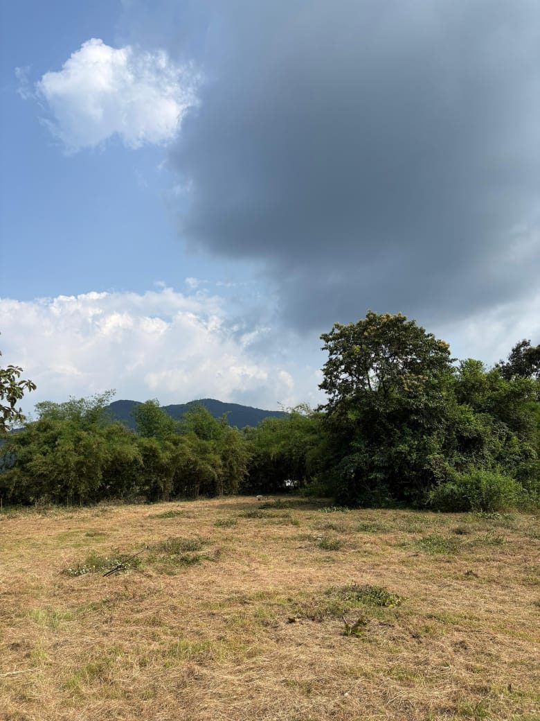 Storm clouds over the Sahyadri foothills
